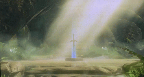 Video Game Sword in Cave
