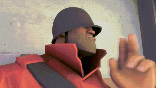 Video Game Tf2 Soldier Jane Doe Evil Smile GIF