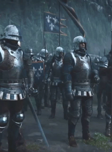 Video Game Witcher Geralt Of Rivia Leading Battle GIF