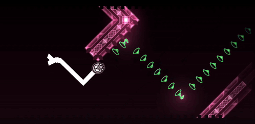 Video Game With Purple Background And Green Arrows GIF