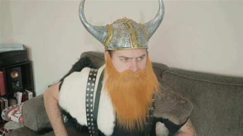 Crying Viking Man GIF