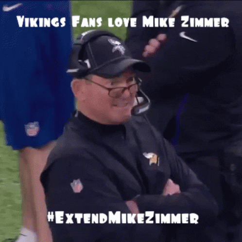 vikings fans love mike zimmer and extend mikezimmer