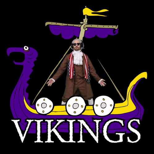 Vikings Logo With Man in Costume