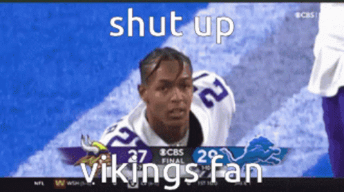 Vikings Player Kneeling With Shut Up Vikings Fan GIF