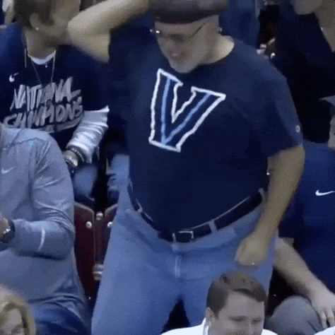 Villanova Wildcats Basketball Fan Dancing GIF