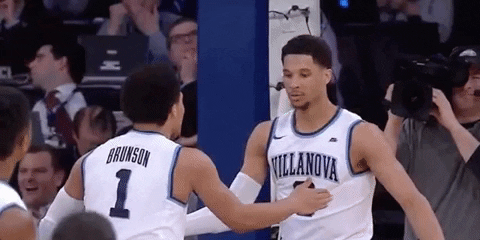 Villanova Wildcats Basketball Jalen Brunson Chest Pump GIF