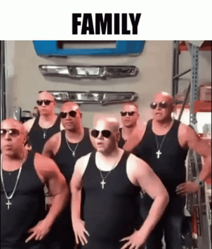 Vin Diesel Family Funny Lookalikes Meme GIF