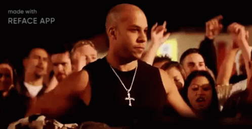 Vin Diesel Standing in Front of Crowd