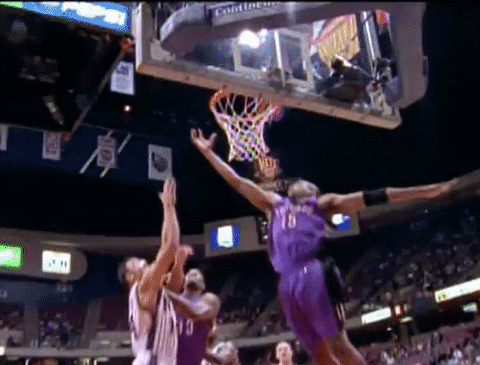 Vince Carter Amazing Tip Dunk GIF