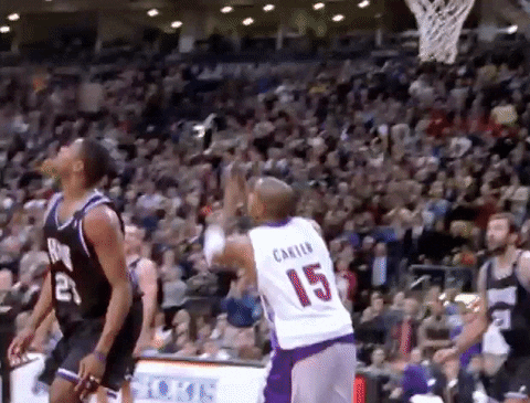 Vince Carter Easy Alley Oop Dunk GIF