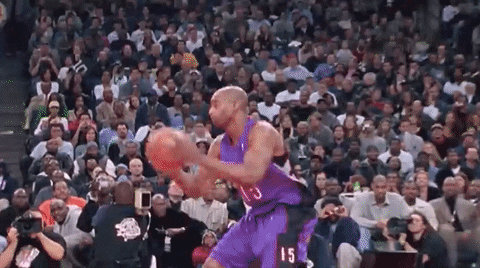 Vince Carter Fans Jumping GIF