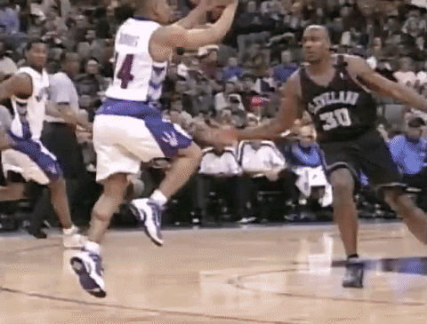 Vince Carter Impressive Tip Dunk GIF