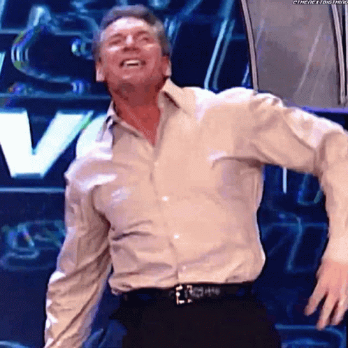 Vince Mcmahon Meme Angry Outburst Happiness GIF