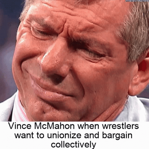 Vince Mcmahon Meme Wrestlers Unionization Reaction GIF