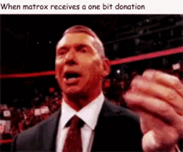 Vince Mcmahon Money When Matrox Receives A One Bit Donation GIF