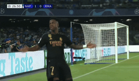 Vini Jr Goal Recation GIF