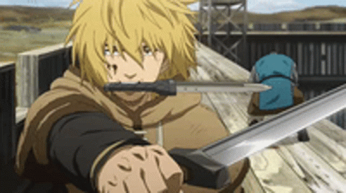 Vinland Saga Throfinn Sword On Mouth GIF
