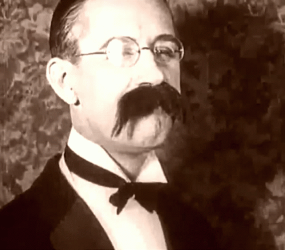 Vintage Actor Charley Chase Twitching Mustache GIF