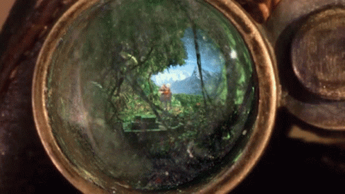 Vintage Binoculars Shown Close Up GIF