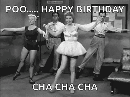 Vintage Birthday Dance Cha Cha GIF