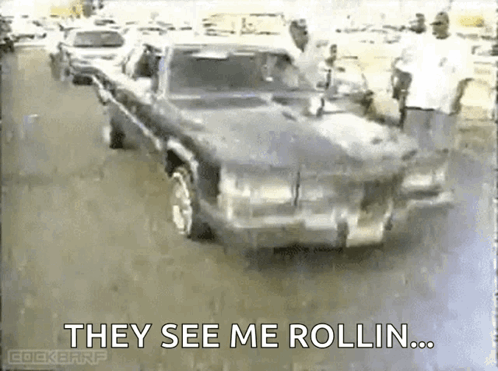Vintage Car Bouncing They See Me Rollin GIF