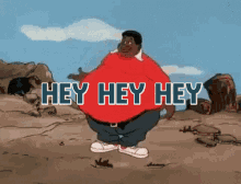 Vintage Cartoon Fat Albert Saying Hey GIF