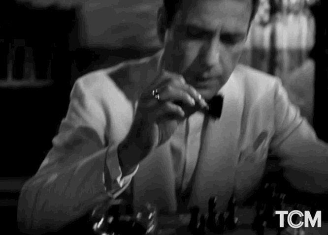 Vintage Casablanca Rick Smoking GIF
