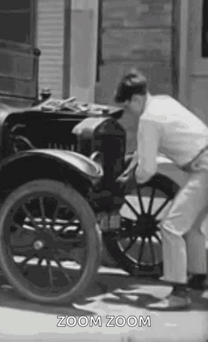 Vintage Crank Starting Engine GIF
