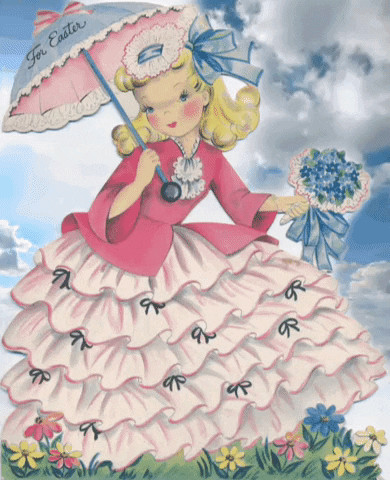 Vintage Cute Easter Bunny GIF