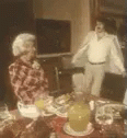 Vintage Drop Kick Of A Man On An Old Woman GIF
