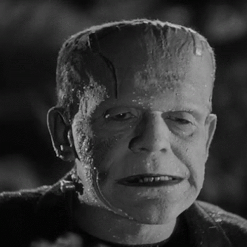 Vintage Frankenstein Waving Hello GIF