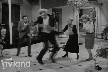 Vintage Granny Pumped Up Dancing GIF