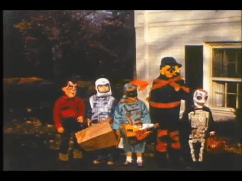 Vintage Halloween Trick Or Treat GIF
