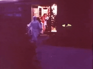 Vintage Halloween Trick Or Treat Run GIF