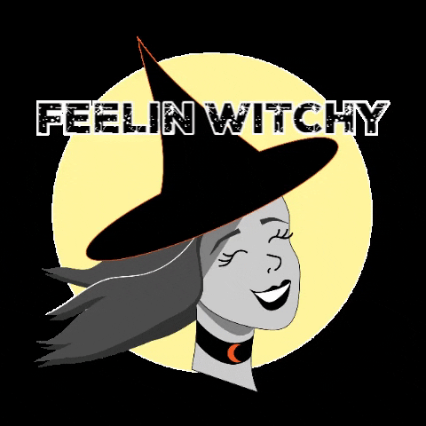 Vintage Halloween Wicked Witch GIF
