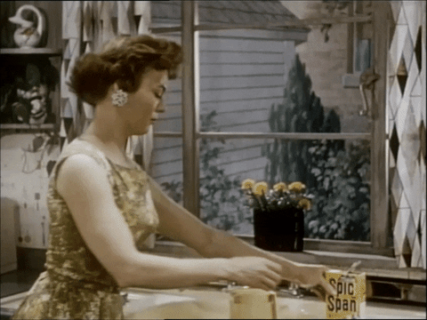 Vintage Lady Cooking GIF