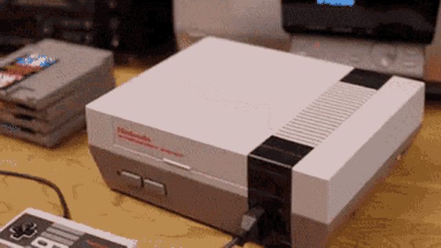 Vintage Nintendo Gaming Consoles GIF