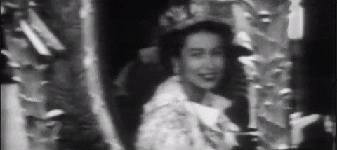 Vintage Queen Elizabeth In Carriage GIF