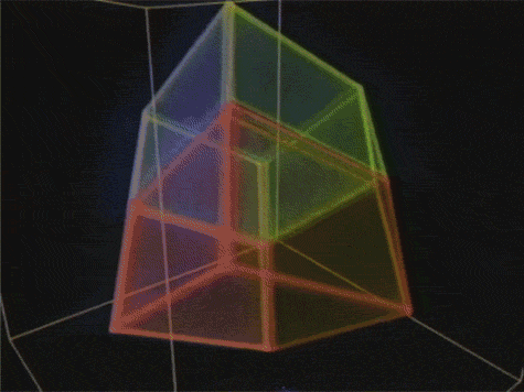 Vintage Tesseract Twirling In Place GIF