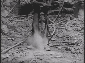 Vintage Video Of Using A Jackhammer GIF