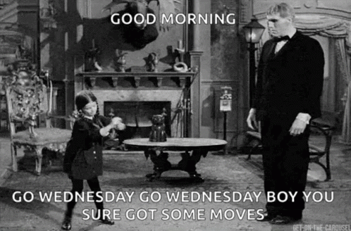 Vintage Wednesday Addams Dancing GIF