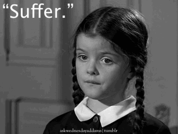 Vintage Wednesday Addams Suffer Meme GIF
