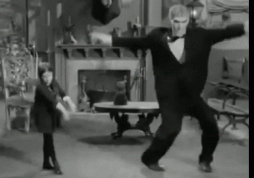 Vintage Wednesday And Charles Addams Dancing GIF