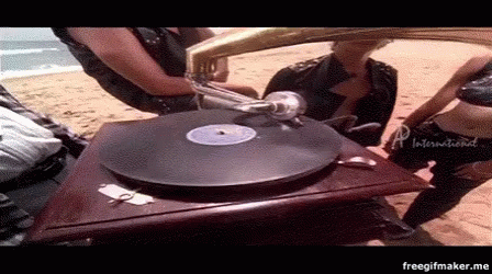 Vinyl Player Broken Record GIF