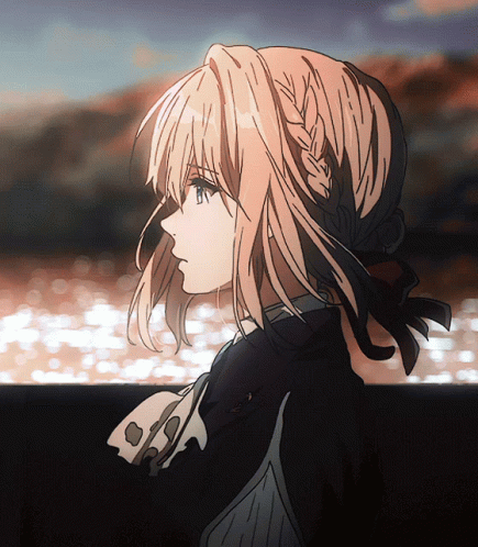 Violet Evergarden Staring Far Away GIF