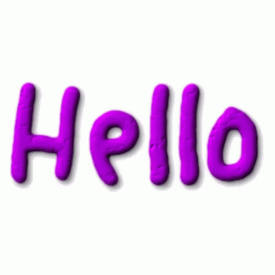 Violet Hello Wednesday Letters GIF