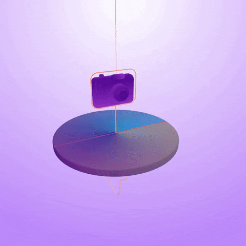 Violet Lightning Shape Pendulum GIF