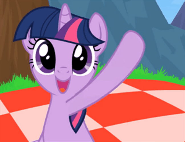 Violet Pony Cute Wave GIF
