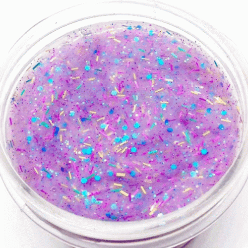 Violet Slime With Pom Poms GIF