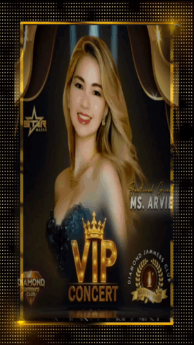VIP Concert Poster With Blonde Woman